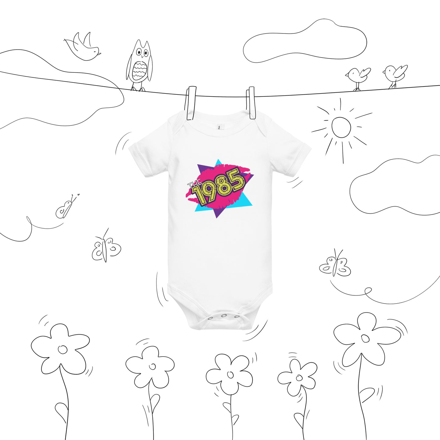 The 1985 Baby Short Sleeve Onesie